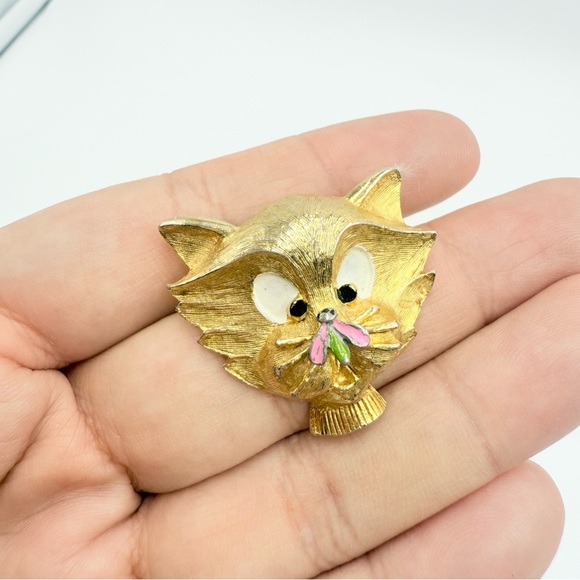 Jonette Jewelry Co. J.J. Cat Brooch Whimsical Figural Pin - Picture 3 of 6